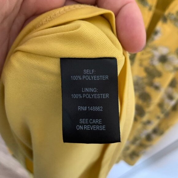 Torrid Yellow Floral Georgette Wrap Dress - Picture 5 of 10